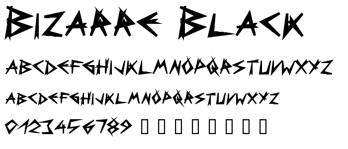 Bizarre Black font